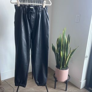 Abercrombie Vegan leather jogger